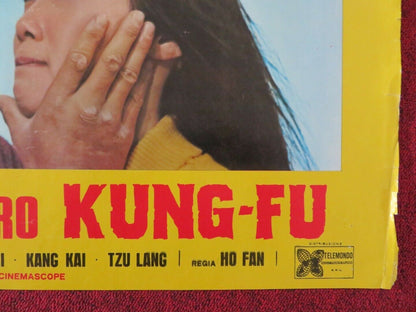 SESSO CONTRO KUNG-FU / XUE AI ITALIAN FOTOBUSTA POSTER ALAN TANG MAGGIE LEE 1972