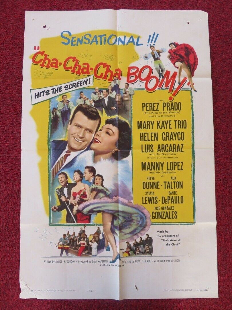 CHA CHA CHA BOOM FOLDED US ONE SHEET POSTER DAMASO PEREZ PRADO PEREZ PRADO