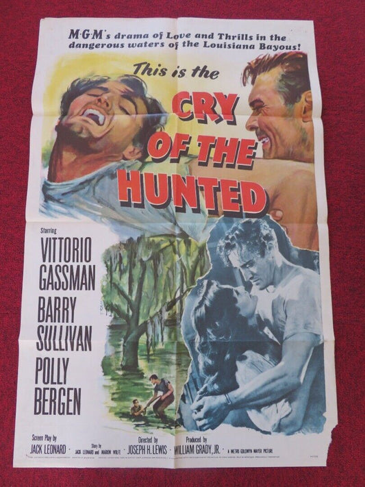 CRY OF THE HUNTED  FOLDED US ONE SHEET POSTER VITTORIO GASSMAN 1953