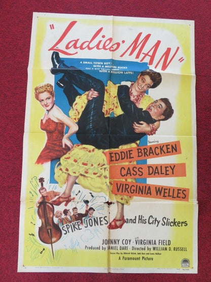 LADIES MAN  FOLDED US ONE SHEET POSTER EDDIE BRACKEN CASS DALEY 1946