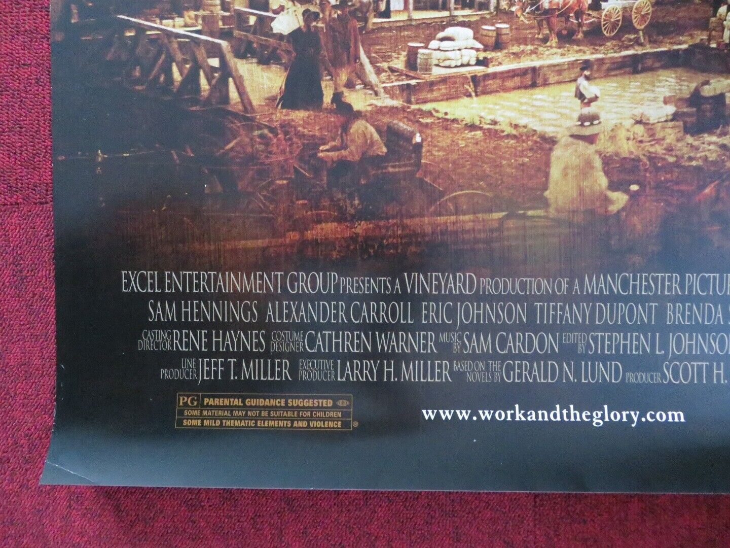 THE WORK AND THE GLORY US ONE SHEET ROLLED POSTER SAM HENNINGS 2004