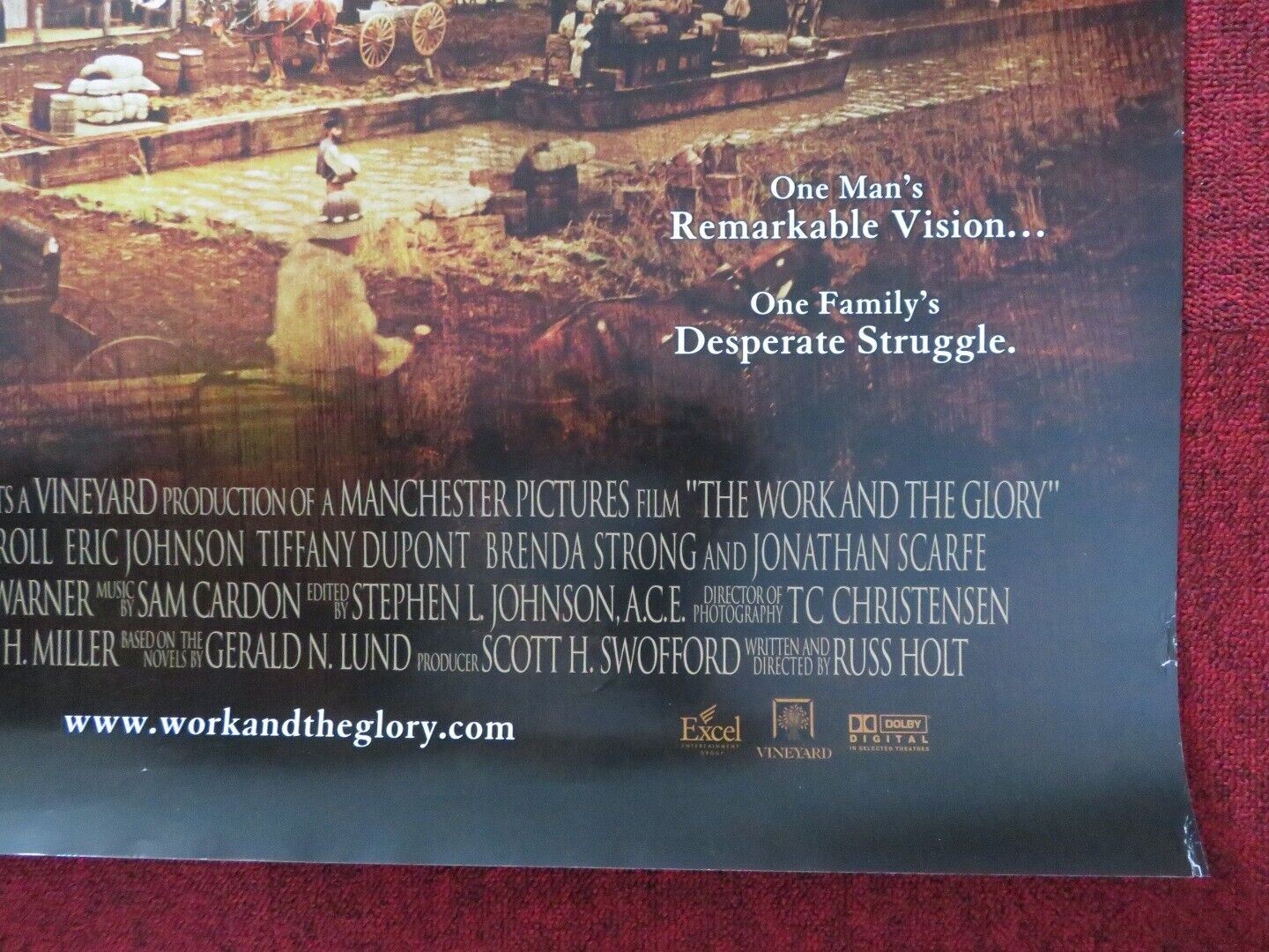 THE WORK AND THE GLORY US ONE SHEET ROLLED POSTER SAM HENNINGS 2004