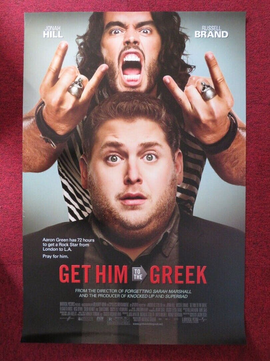 GET HIM TO THE GREEK US ONE SHEET ROLLED POSTER RUSSELL BRAND ROSE BRYN 2010