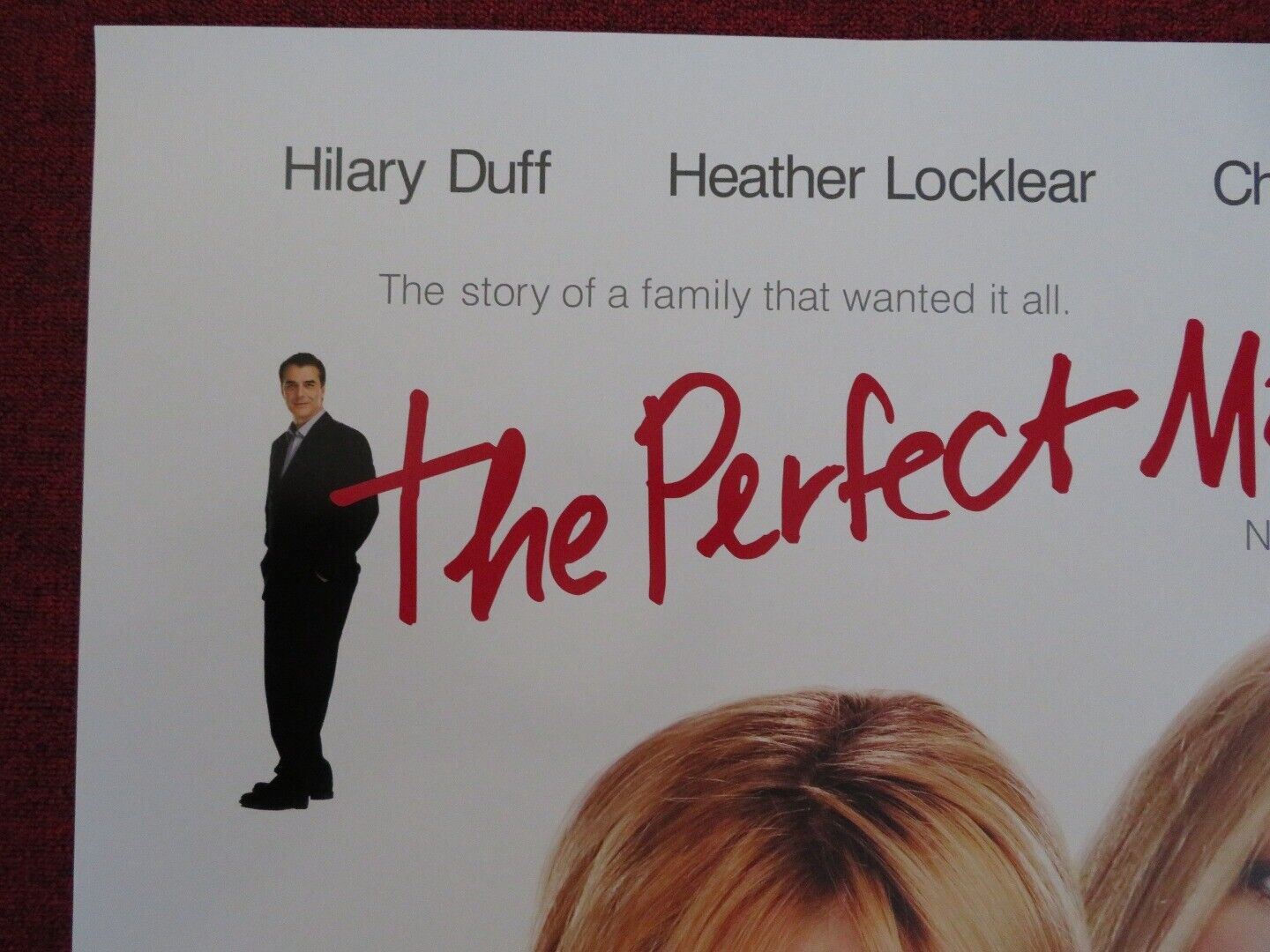 THE PERFECT MAN  US ONE SHEET ROLLED POSTER HILARY DUFF HEATHER LOCKLEAR 2005