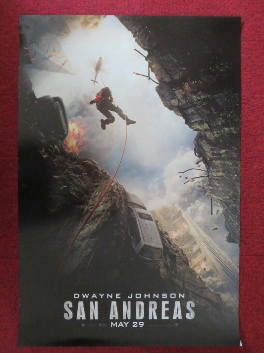 SAN ANDREAS US ONE SHEET ROLLED POSTER DWAYNE JOHNSON 2015