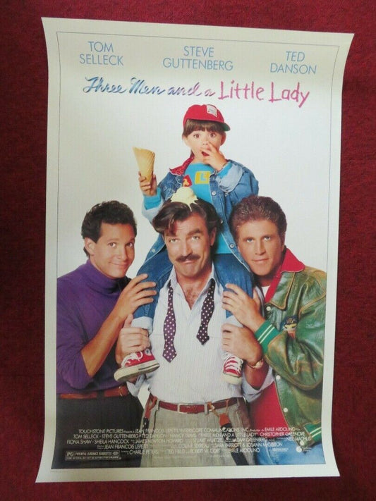 THREE MEN AND A LITTLE LADY US ONE SHEET ROLLED POSTER SELLECK GUTTENBERG 1990