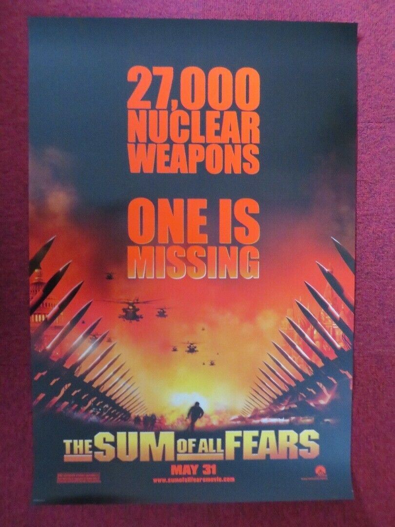 THE SUM OF ALL FEARS US ONE SHEET ROLLED POSTER MORGAN FREEMAN BEN AFFLECK 2002