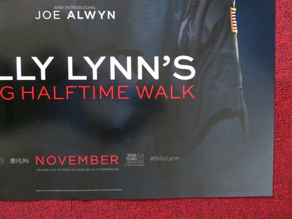 BILLY LYNN'S LONG HALFTIME  WALK  US ONE SHEET ROLLED POSTER ANG LEE 2016