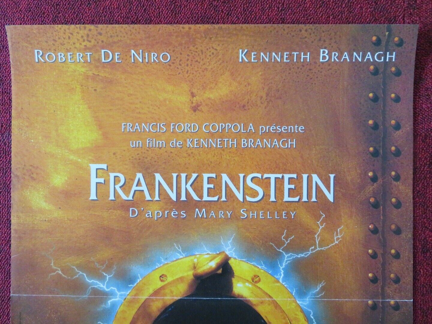 MARY SHELLEY'S FRANKENSTEIN FRENCH (15"x 21") POSTER ROBERT DE NIRO 1994