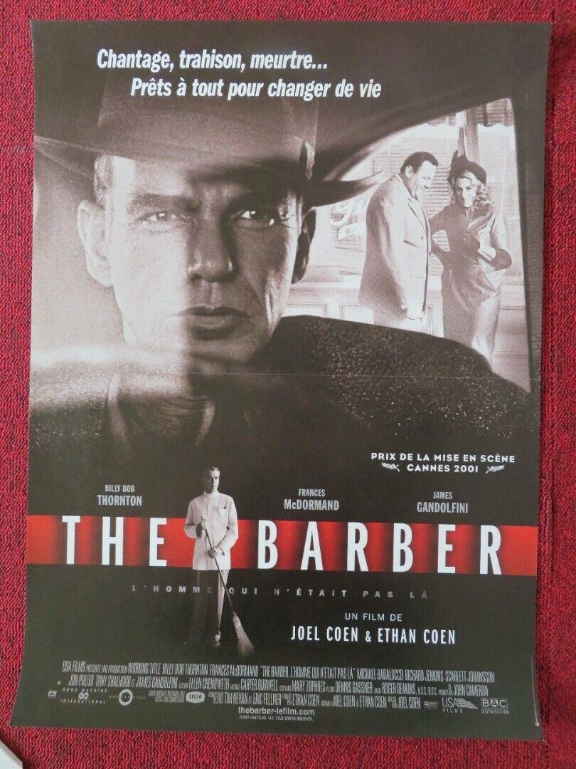 THE BARBER / THE MAN WHO WASN'T THERE FRENCH (15"x 21") POSTER B BOB THORTON '01