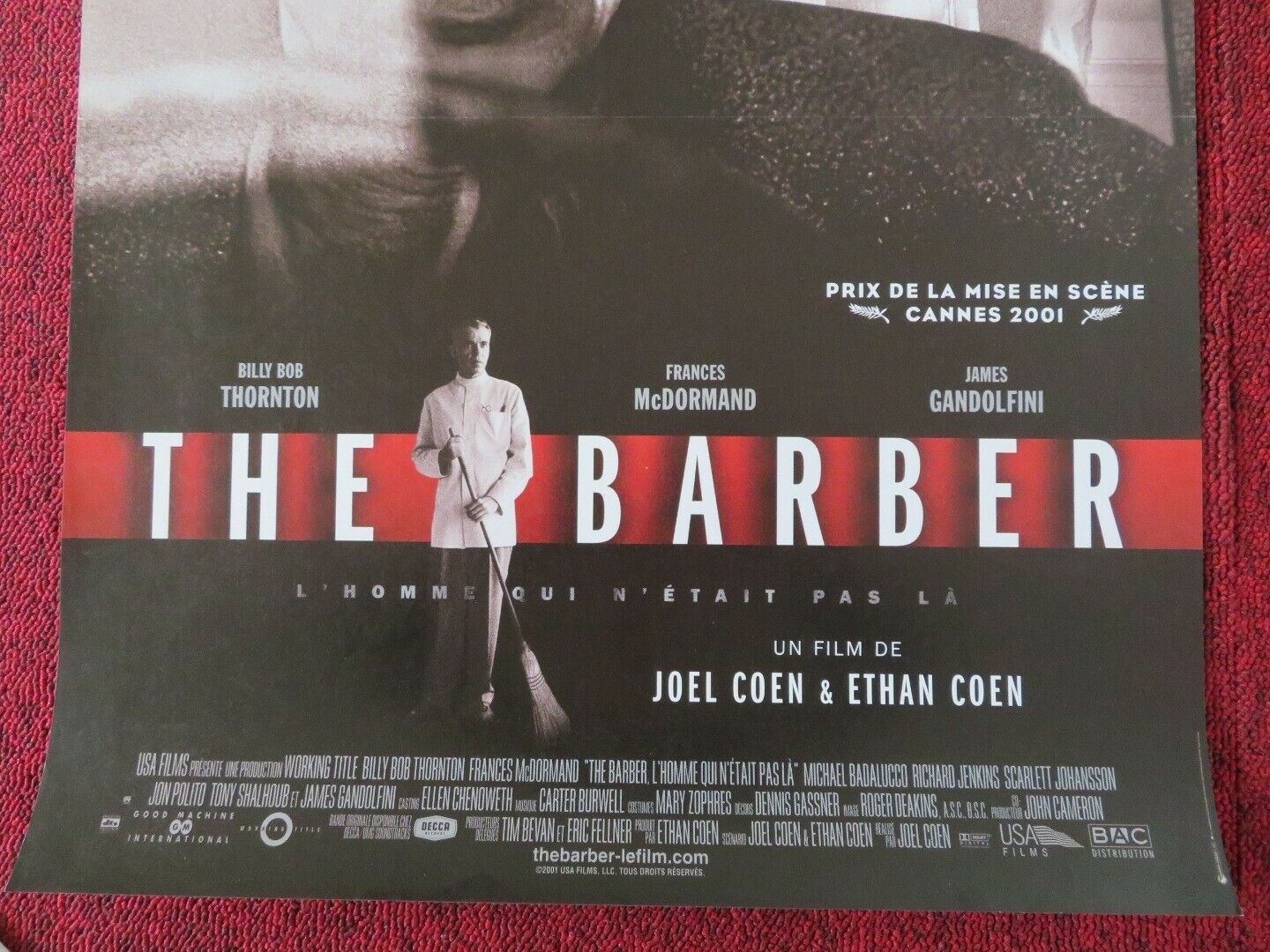 THE BARBER / THE MAN WHO WASN'T THERE FRENCH (15"x 21") POSTER B BOB THORTON '01