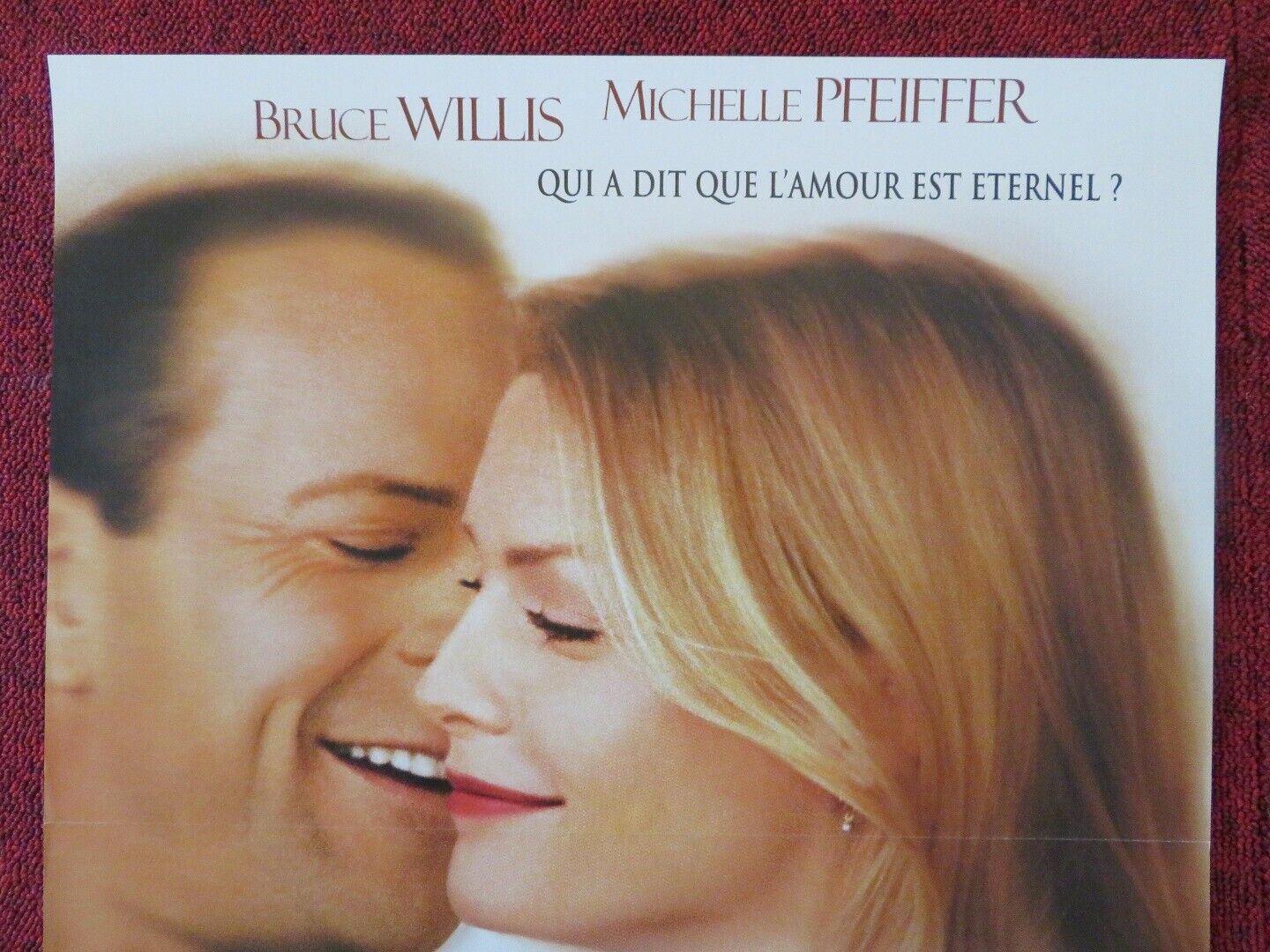 THE STORY OF US FRENCH (15"x 21") POSTER BRUCE WILLIS MICHELLE PFEIFFER 1999