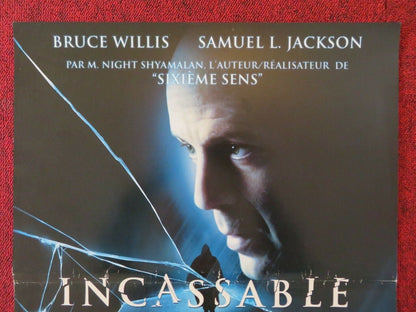 UNBREAKABLE FRENCH (15"x 21") POSTER BRUCE WILLIS SAMUEL L. JACKSON 2000