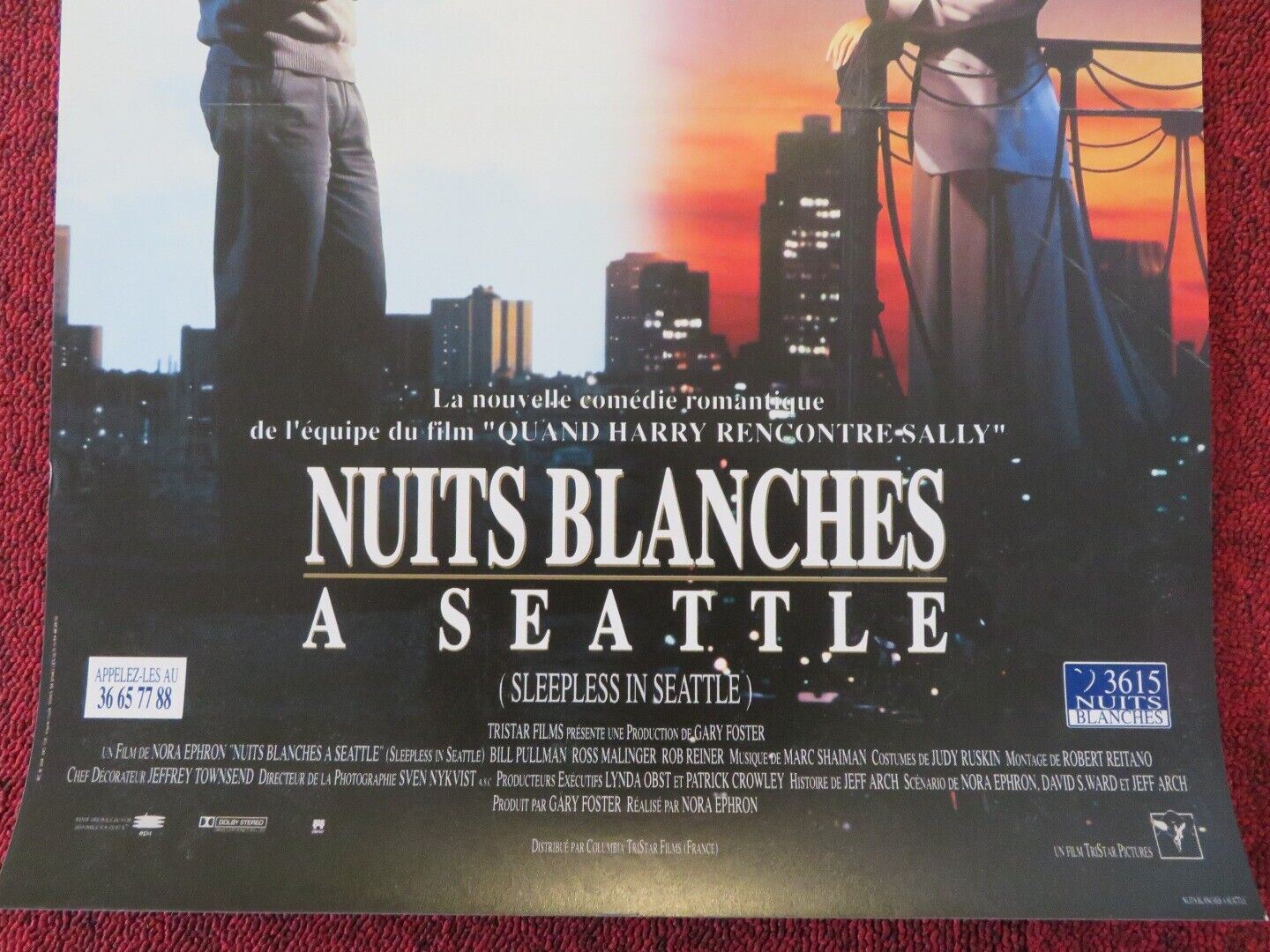 SLEEPLESS IN SEATTLE FRENCH (15"x 21") POSTER MEG RYAN TOM HANKS 1993