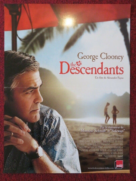 THE DESCENDANTS FRENCH (15"x 21") POSTER GEORGE CLOONEY SHAILENE WOODLEY 2011