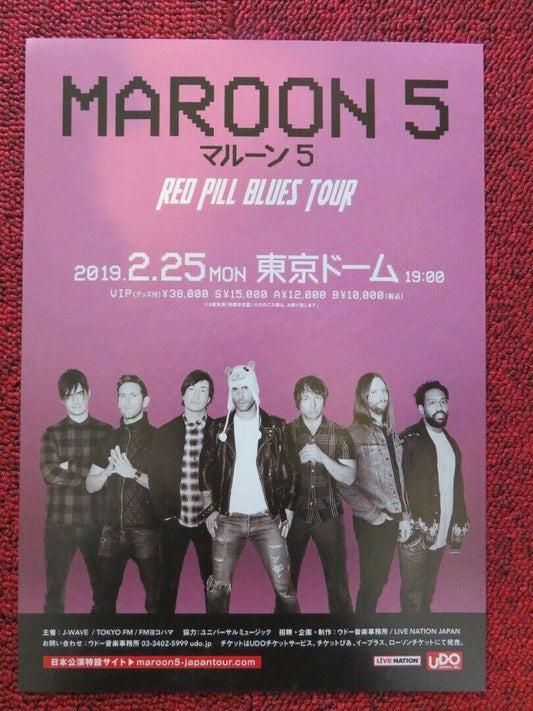 MAROON 5 - RED PILL BLUES TOUR JAPANESE MUSIC TOUR GIG POSTER 2019