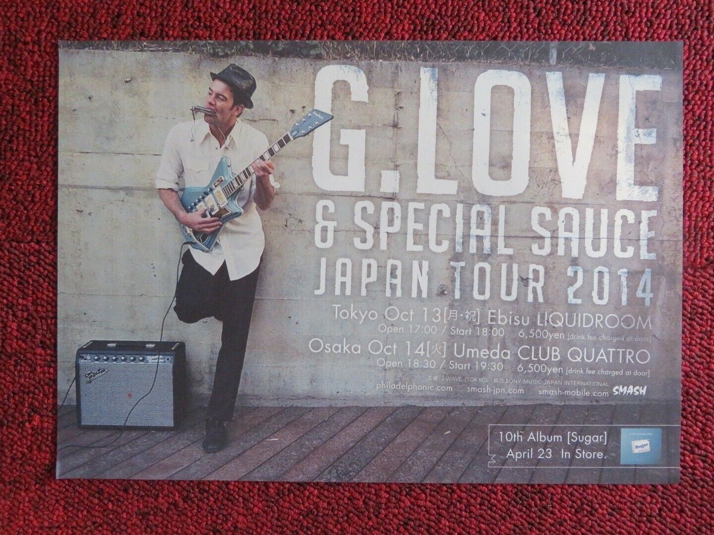 G.LOVE AND SPECIAL SAUCE - JAPAN TOUR JAPANESE MUSIC TOUR GIG POSTER 2014