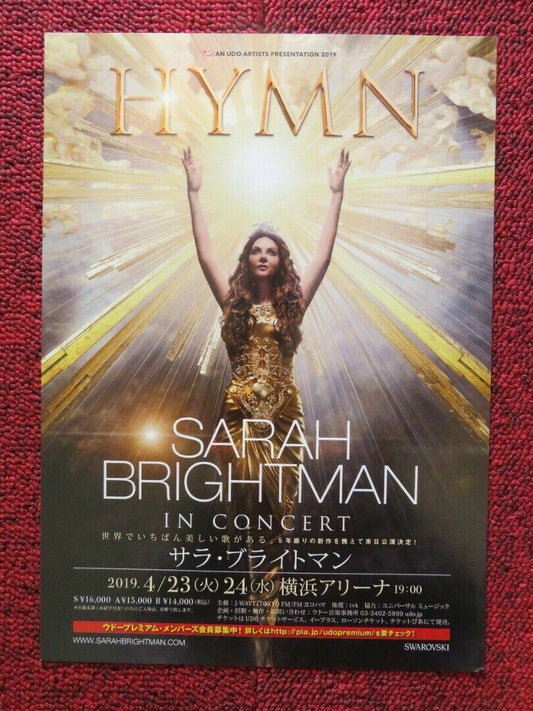 SARAH BRIGHTMAN - HYMN IN CONCERT JAPANESE MUSIC TOUR GIG POSTER 2019