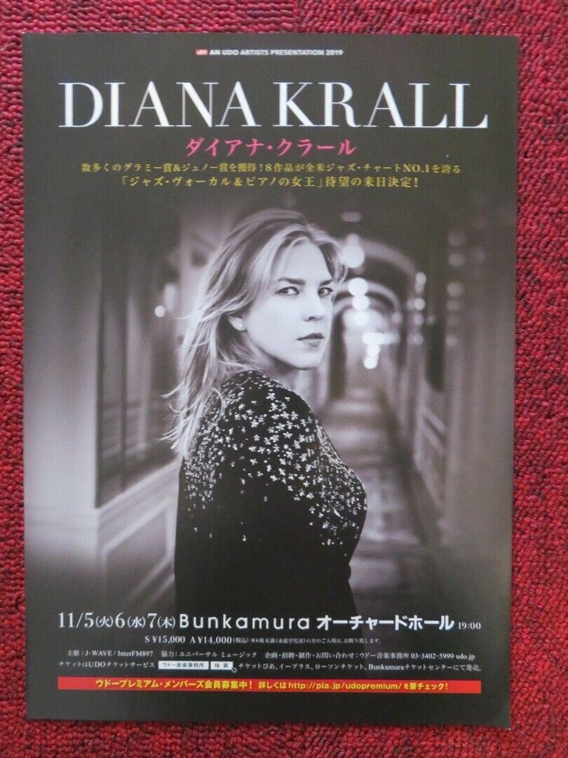 DIANA KRALL - JAPAN TOUR JAPANESE MUSIC TOUR GIG POSTER 2019