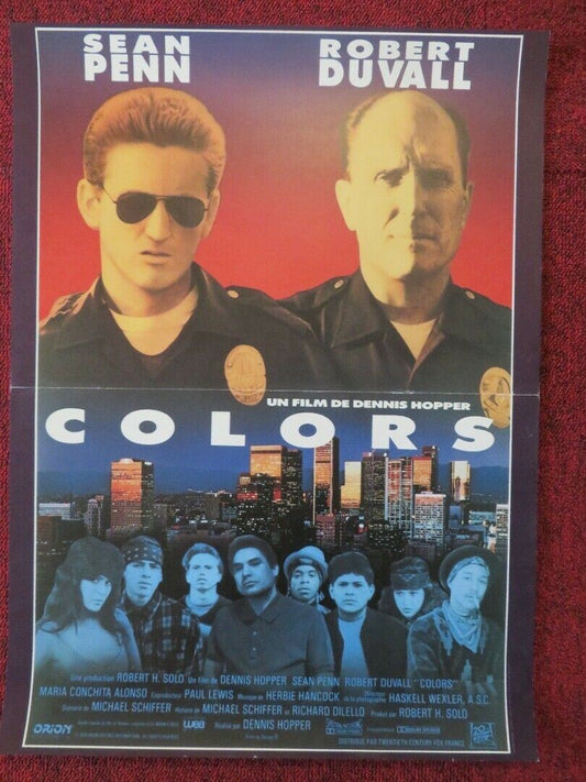 COLORS FRENCH (15"x 21") POSTER DENNIS HOPPER SEAN PENN ROBERT DUVALL 1988