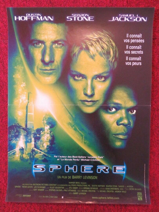 SPHERE FRENCH (15"x 21") POSTER DUSTIN HOFFMAN SHARON STONE 1998