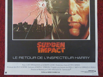 SUDDEN IMPACT FRENCH (15"x 21") POSTER CLINT EASTWOOD SONDRA LOCKE 1983