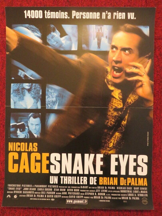 SNAKE EYES FRENCH (15"x 21") POSTER NICOLAS CAGE GARY SINISE 1998