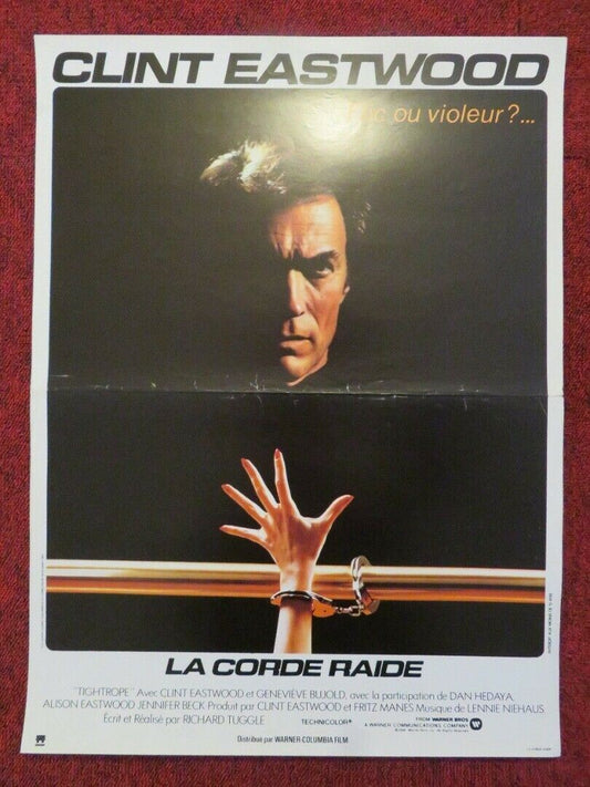 TIGHTROPE FRENCH (15"x 21") POSTER CLINT EASTWOOD GENEVIEVE BUJOLD 1984