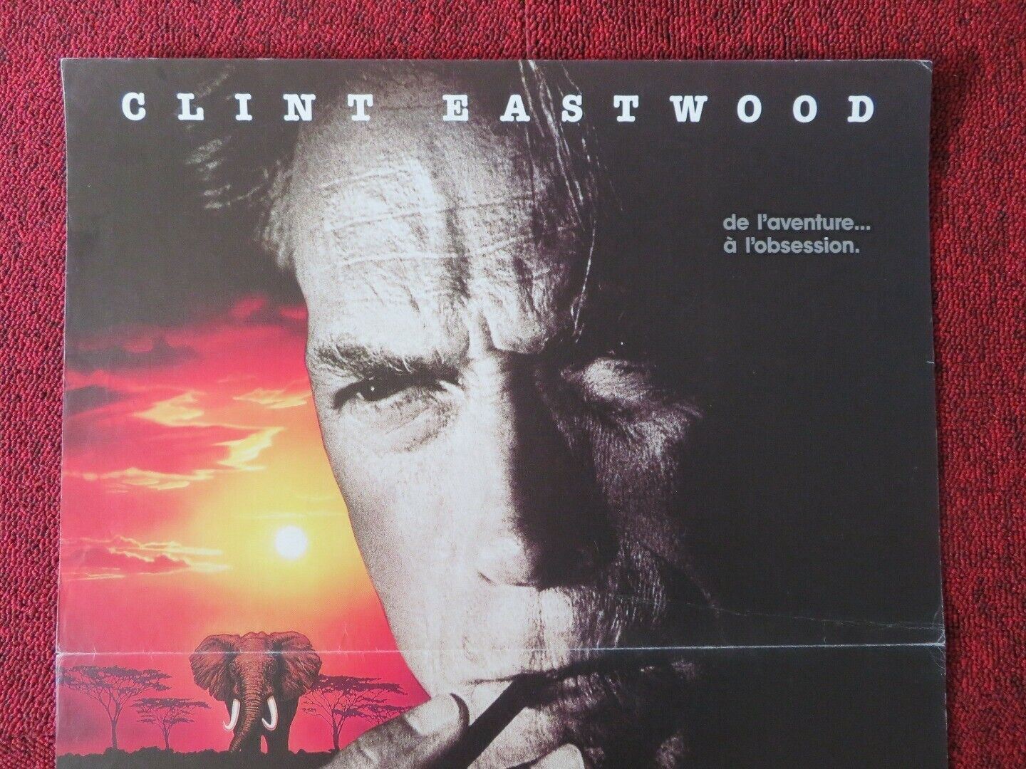 WHITE HUNTER BLACK HEART FRENCH (15"x 21") POSTER CLINT EASTWOOD JEFF FAHEY 1990