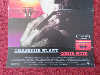 WHITE HUNTER BLACK HEART FRENCH (15"x 21") POSTER CLINT EASTWOOD JEFF FAHEY 1990