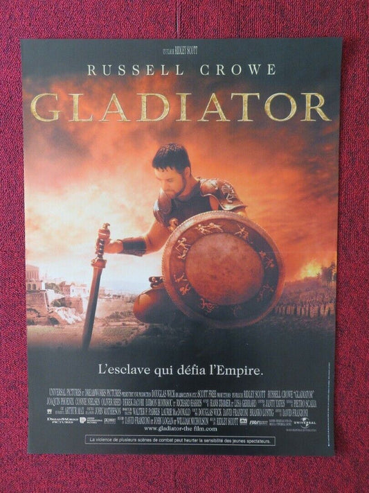 GLADIATOR FRENCH (15"x 21") POSTER RUSSELL CROWE JOAQUIN PHOENIX 2000