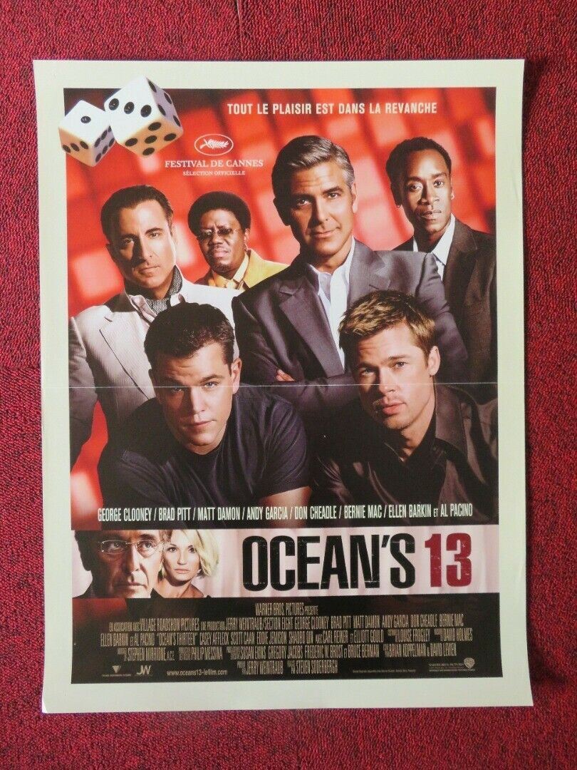 OCEAN'S 13 FRENCH (15"x 21") POSTER GEORGE CLOONEY BRAD PITT 2007