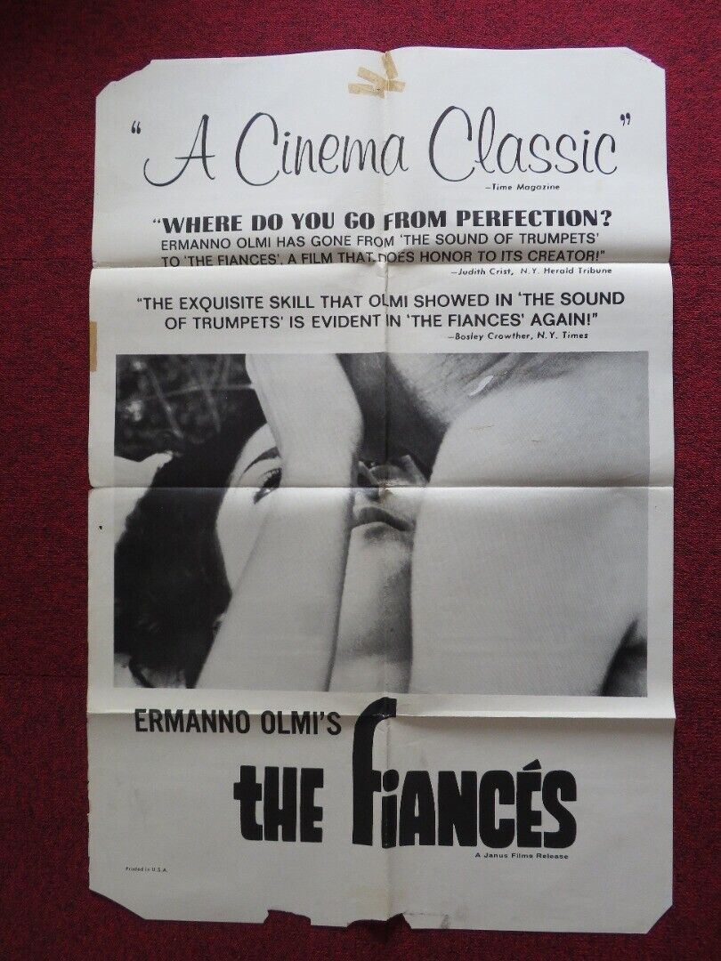 THE FIANCES / I Fidanzati  FOLDED US ONE SHEET POSTER ERMANNO OLMI 1963