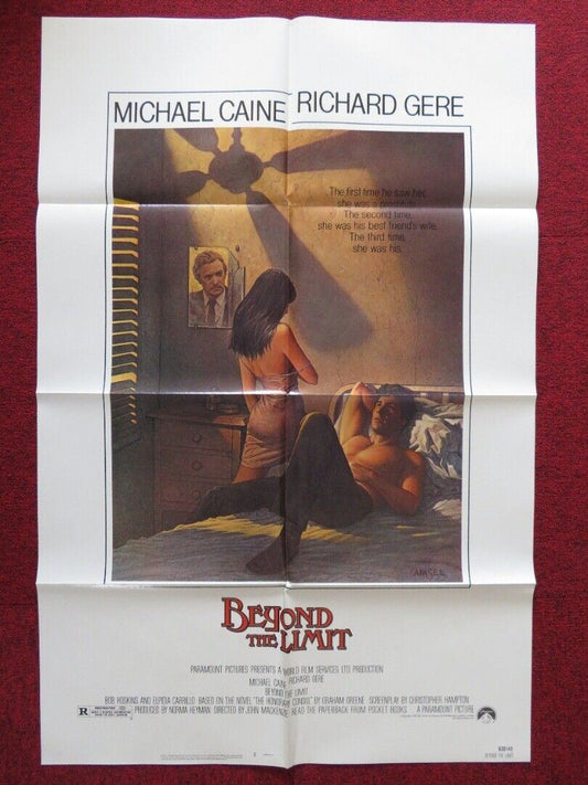 BEYOND THE LIMIT  FOLDED US ONE SHEET POSTER MICHAEL CAINE RICHARD GERE 1983