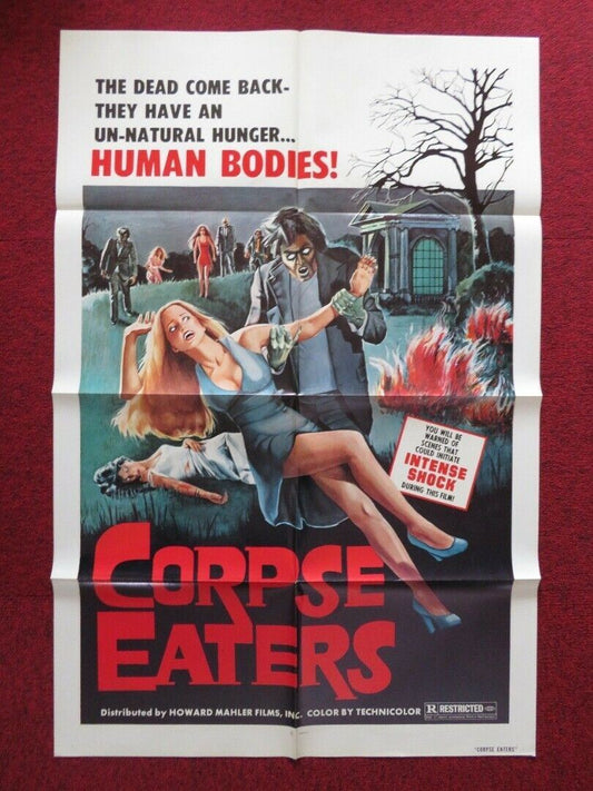 CORPSE EATERS FOLDED US ONE SHEET POSTER MICHAEL HOPKINS TERRY LONDON 1974