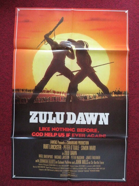 ZULU DAWN (38.5" X 25.5") FOLDED US ONE SHEET POSTER BURT LANCASTER 1979