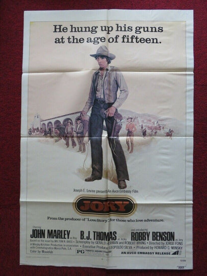 JORY FOLDED US ONE SHEET POSTER JOHN MARLEY B.J THOMAS 1972