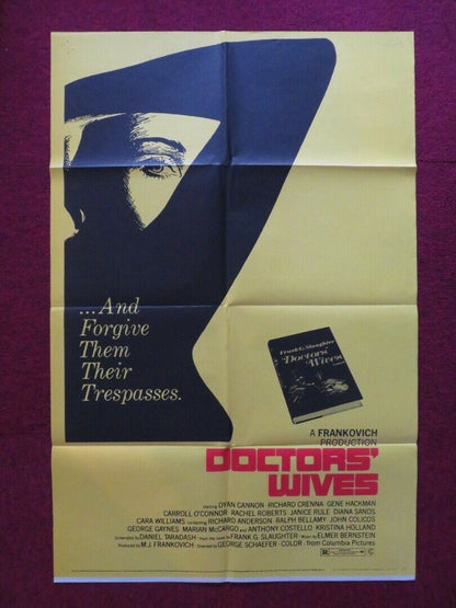 DOCTORS WIVES  FOLDED US ONE SHEET POSTER DYAN CANNON RICHARD CRENNA 1971