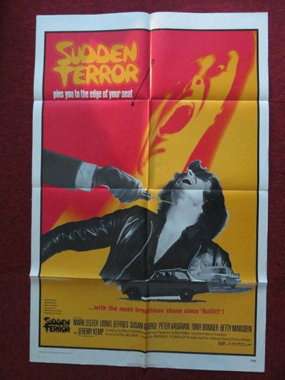 SUDDEN TERROR FOLDED US ONE SHEET POSTER MARK LESTER LIONEL JEFFRIES 1971