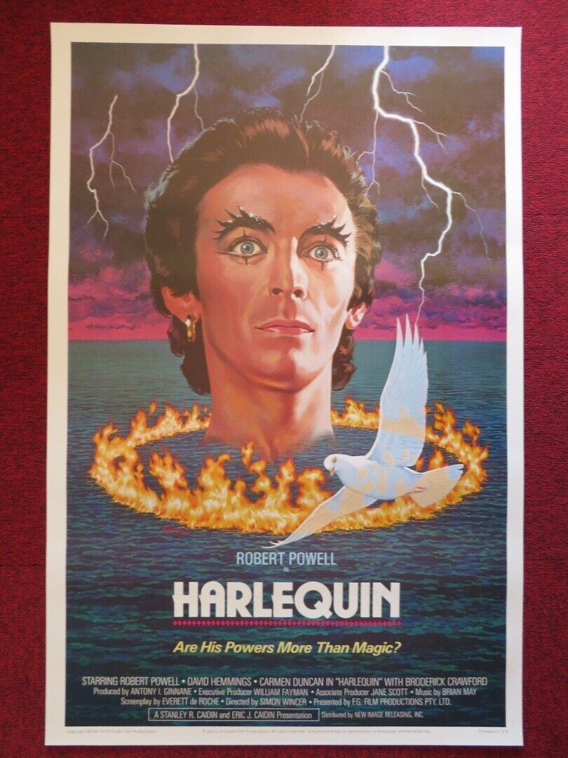 HARLEQUIN US ONE SHEET ROLLED POSTER RBERT POWELL DAVID HEMMINGS 1980