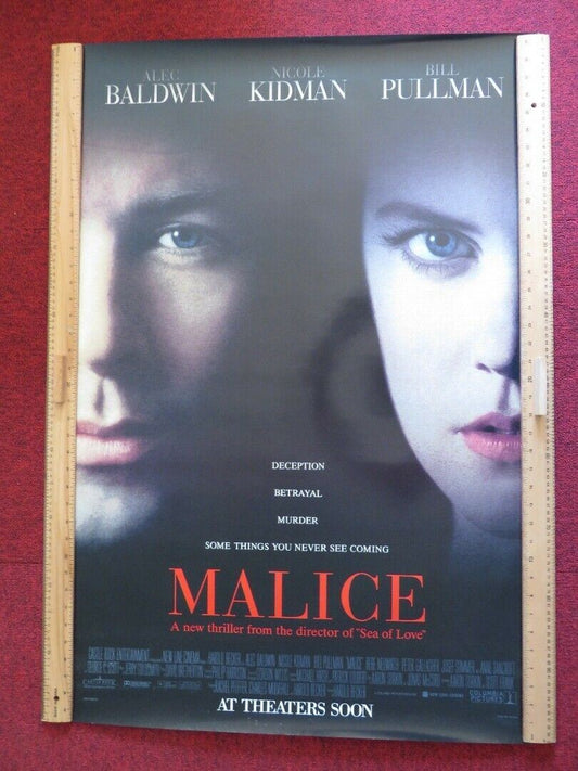 MALICE US ONE SHEET ROLLED POSTER ALEC BALDWIN NICOLE KIDMAN 1993