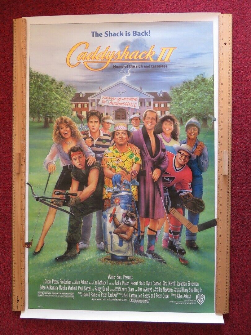 CADDYSHACK II US ONE SHEET ROLLED POSTER JACKIE MASON CHEVY CHASE 1988