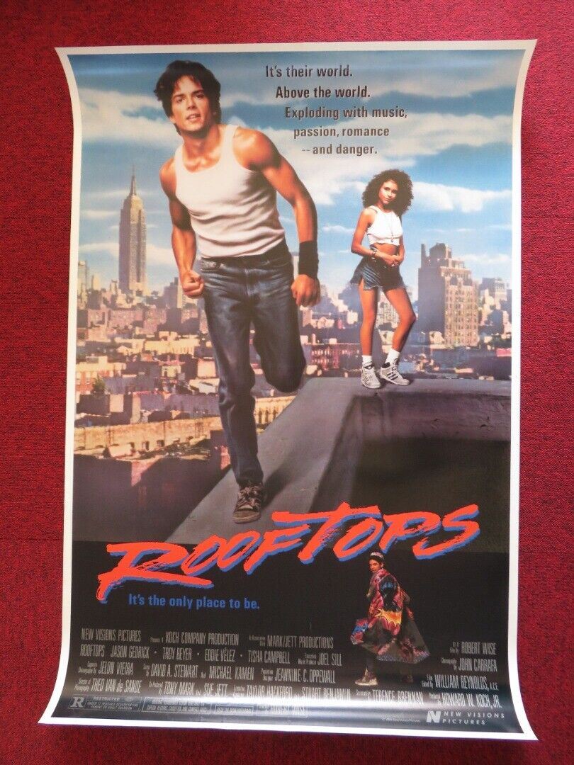 ROOFTOPS US ONE SHEET ROLLED POSTER JASON GEDRICK TROY BYER 1989