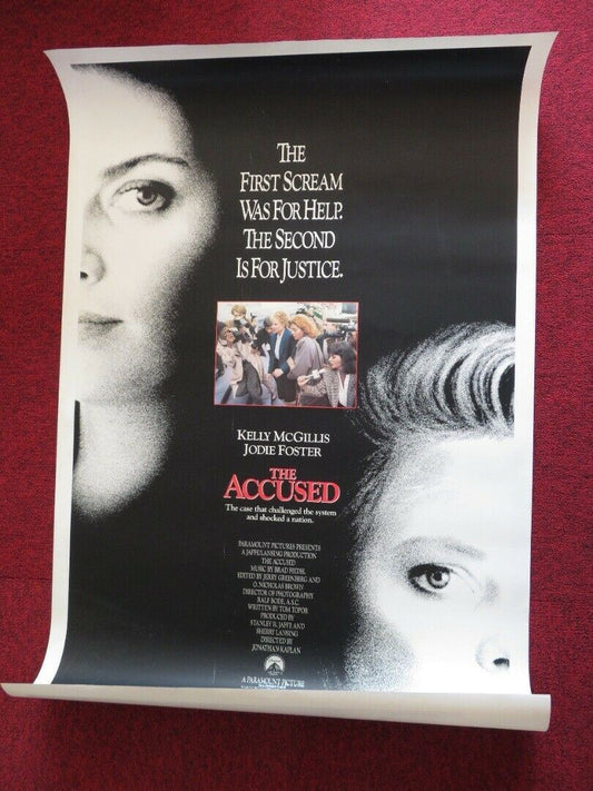 THE ACCUSED US ONE SHEET ROLLED POSTER JODIE FOSTER KELLY MCGILLIS 1988