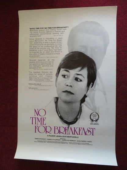 NO TIME FOR BREAKFAST US ONE SHEET ROLLED POSTER ANNIE GIRARDOT 1976