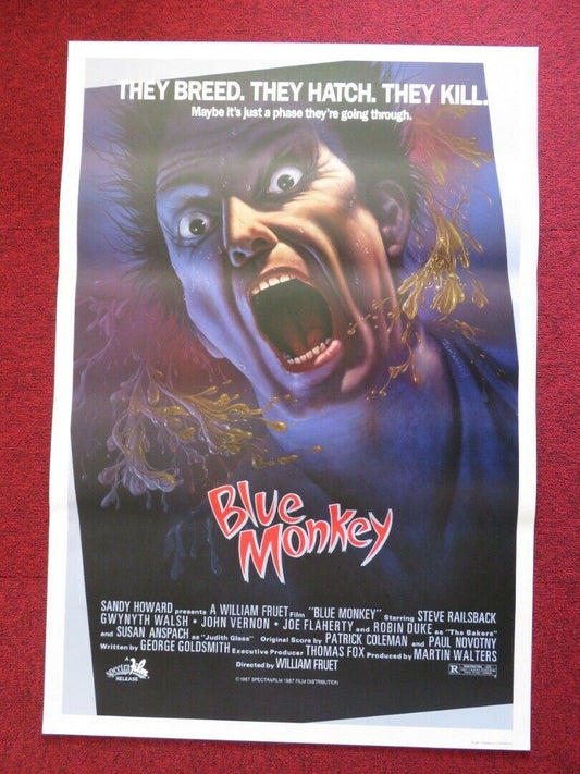 BLUE MONKEY US ONE SHEET ROLLED POSTER IVAN E.ROTH STEVE RAILSBACK 1987