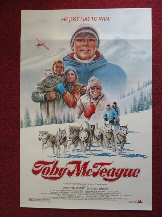 TOBY MCTEAGUE US ONE SHEET ROLLED POSTER YANNICK BISSON WINSTON REKERT 1985