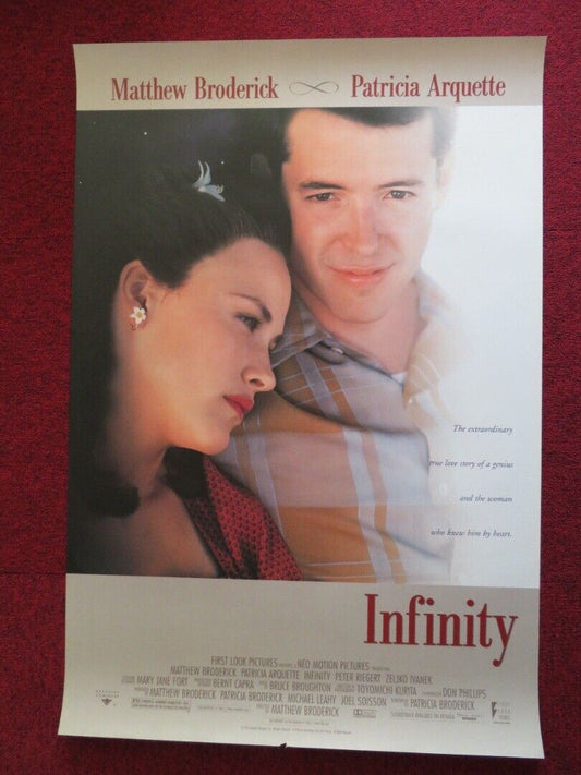 INFINITY US ONE SHEET ROLLED POSTER MATTHEW BRODERICK JEFFREY FORCE 1996