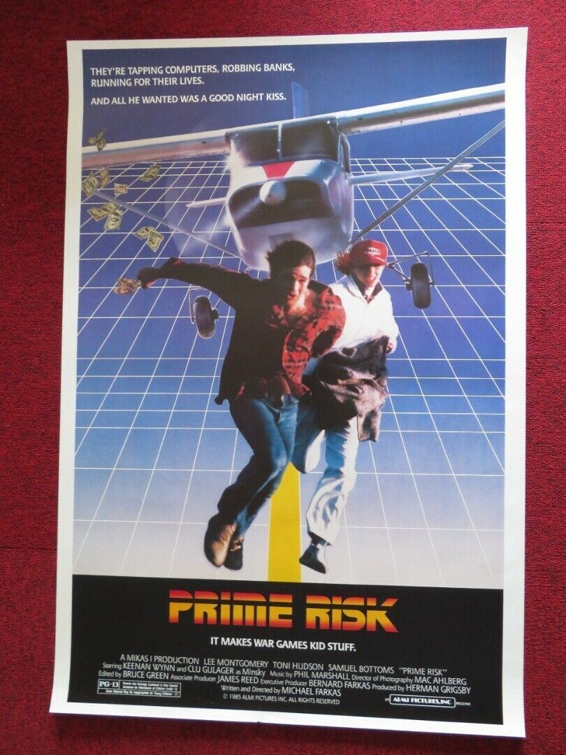 PRIME RISK US ONE SHEET ROLLED POSTER LEE MONTGOMERY TONI HUDSON 1985