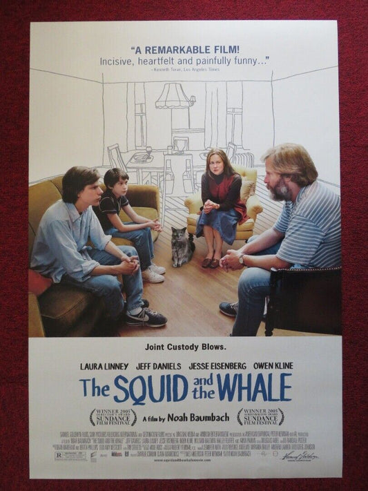 THE SQUID AND THE WHALE US ONE SHEET ROLLED POSTER JEFF DANIELS OWEN KLINE 2005